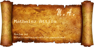 Matheisz Attila névjegykártya