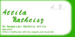 attila matheisz business card